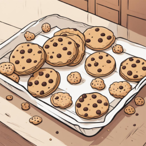 Ilustracja przedstawiająca tacę wypełnioną różnymi rodzajami ciasteczek, symbolizujących pliki cookie w kontekście internetowym. Na tacy znajduje się co najmniej 13 ciasteczek o unikalnych kształtach i rozmiarach, rozmieszczonych na całej powierzchni, z niektórymi bliżej przodu i innymi z tyłu. Różnorodność ciasteczek na ilustracji odzwierciedla różne typy plików cookie, które mogą być stosowane na stronach internetowych i do których użytkownik może być proszony o wyrażenie zgody